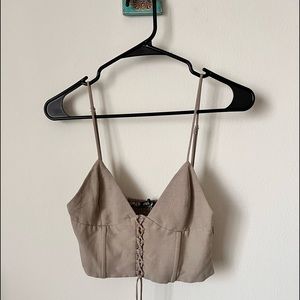 ZARA Corset Linen Crop